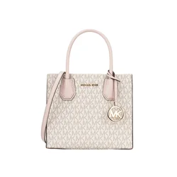Michael Kors Mercer Medium Pvc Presbytery With Leather Crossbody Handbag For Women