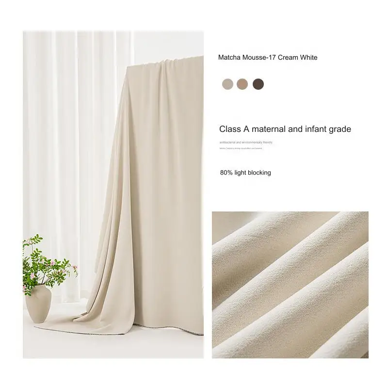 100% high density opaque curtain plant rendering fabric suitable for bedroom and living room customization