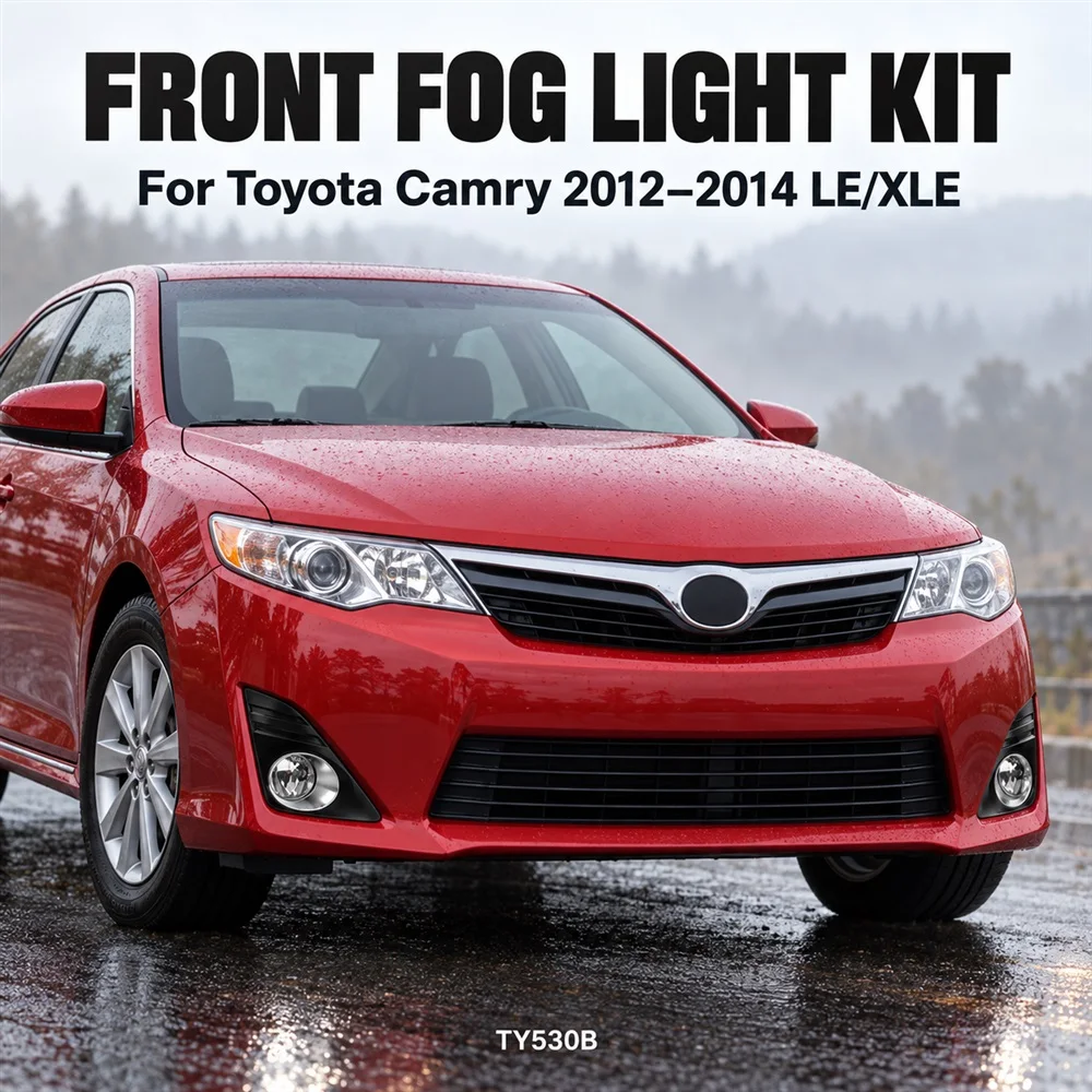 TY530B Fog Light Kit For Toyota Camry 2012 2013 2014 Front Bumper Fog Lamp Complete Set with Switch Wiring