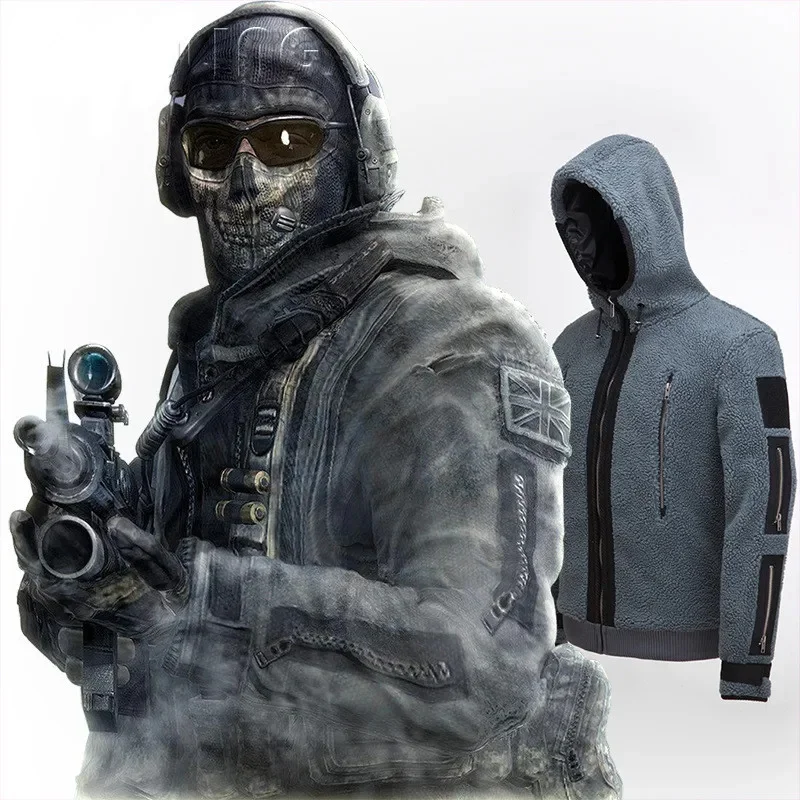 Call of Duty 6 Cosplay Clothing Same Jacket Tf141 Team Uniform Ghost Combat Suit Hoodies for Men and Women