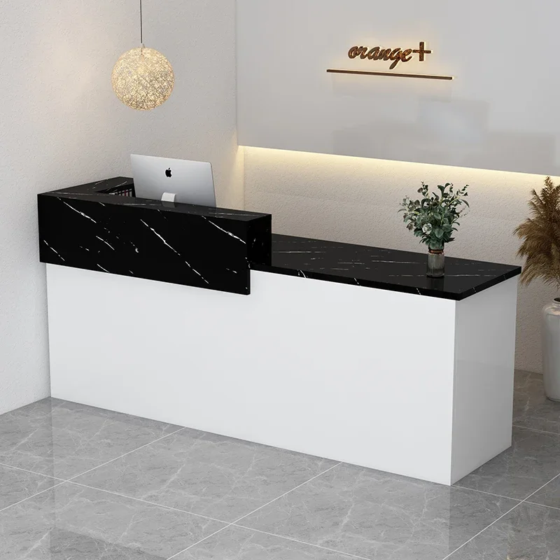 

White Office Reception Desk Podium Restaurant Tables Checkout Register Shop Counter Bar Pulpitos Kassentisch Shop Furniture