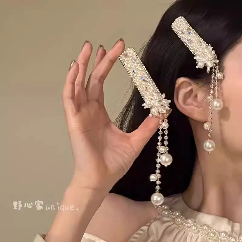 

Y New light luxury exquisite pearl hairpin, new Chinese-style fringed edge hairpin, new Chinese-style hairpin