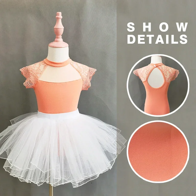 Lace Ballet Dance Dress Children Girls Gymnastics Ballet Leotard Dancewear Children Ballet Tutu Skirts Swan Lake Dance Costume