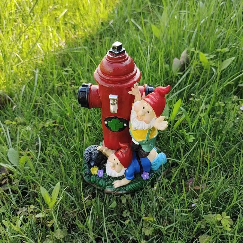 Micro Landscape Resin Gnome Decor Sculptures Creative Cute Hydrant Statue Funny Waterproof Dwarfs Figurines Gift