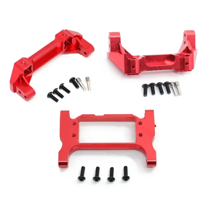 ชุดคานกันชนอลูมิเนียมอัลลอยด์ป้องกันการชนสำหรับรถบังคับวิทยุ TRX4/TRX-4 ขนาด 1/10 - ชุดอัพเกรดอะไหล่โลหะ 3 ชิ้น ด้านหน้า/ด้านหลัง