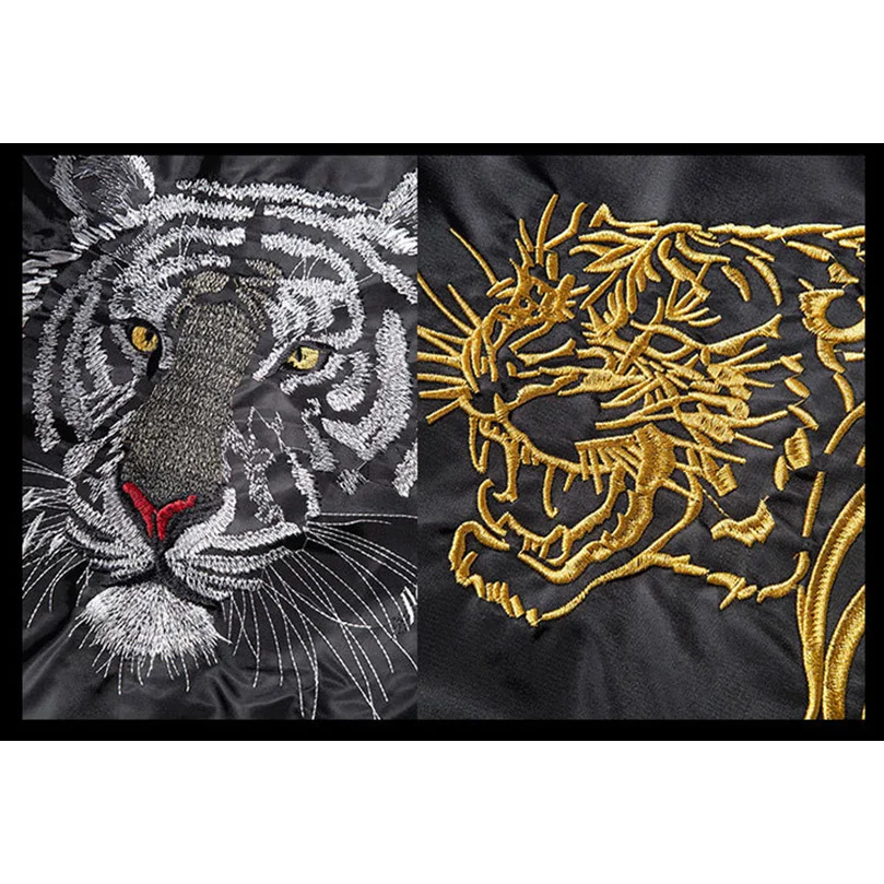 Men Sukajan Jacket Tiger Embroidered Luxury Tiger Male Coat 2026 Spring Winter Padded Waterproof Japan Jackets Z1A1