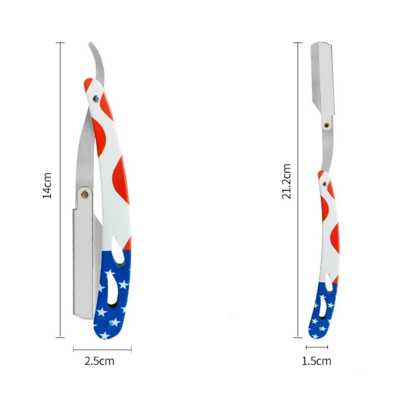 ماكينة حلاقة يدوية قابلة للطي من الفولاذ المقاوم للصدأ للرجال ، آلة تشذيب اللحية المطلية ، ماكينة حلاقة مستقيمة ، محل حلاقة ، أداة حلاقة للحواجب ، Y1021