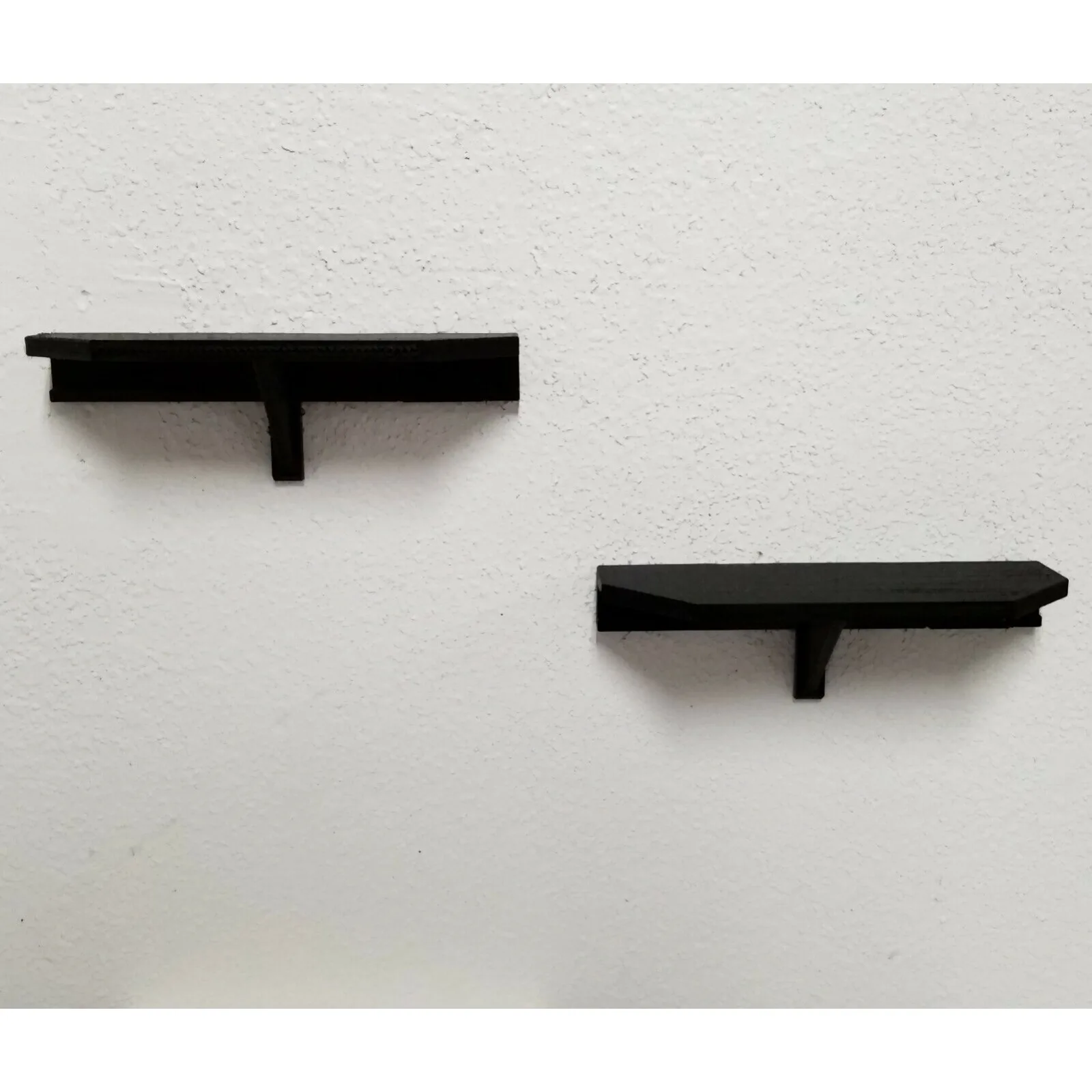 

Two 6" x 2" Small Black Wall Shelves No Hole No Nail install uses 3M Command United States