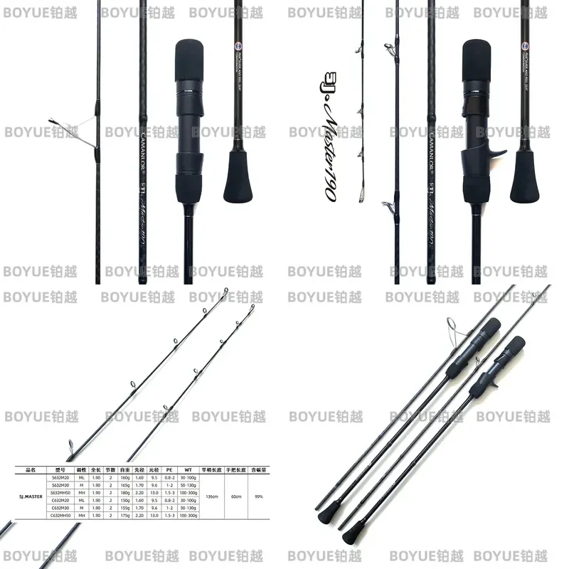 Ultra Light Offshore Boat Fishing Rod Iron Plate Squid Jigging Pole with Luya Guide Ring Saltwater Sea Fishing Gear Tackle