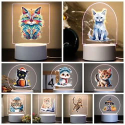 cat Usb Atmosphere Table Lamp Rgb Night Lights Led Mange Avatar Room Decor Gift Rgb Night Lights Led