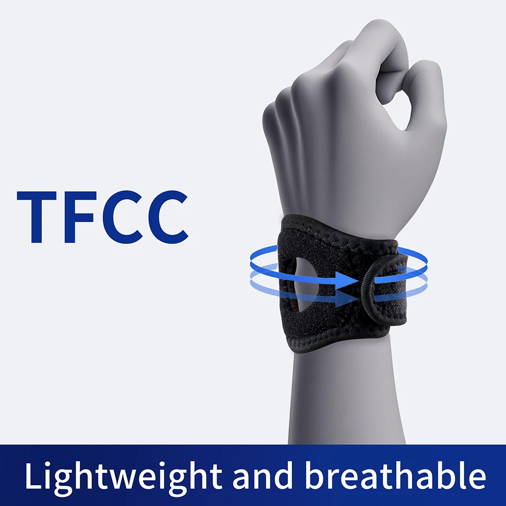1 TFCC Compression Wrist Brace, TFCC Wrist Joint Stabilizer, Suitable for Both Left and Right Hands, with Built-in Buffer Ring