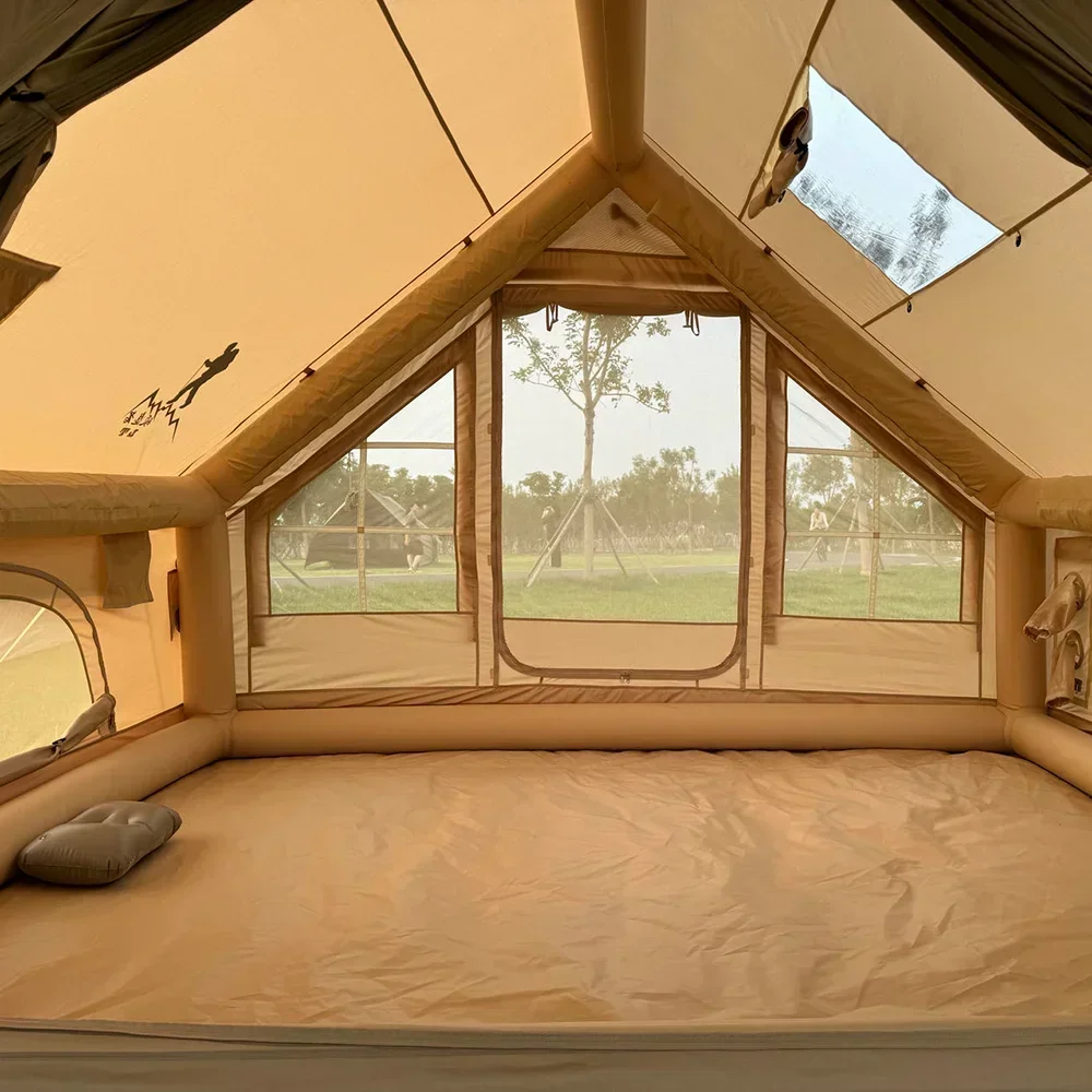 Oxford Air Beam Camping Tent Outdoor Inflatable Tent Luxury Air Event with Quadrangle Tarp