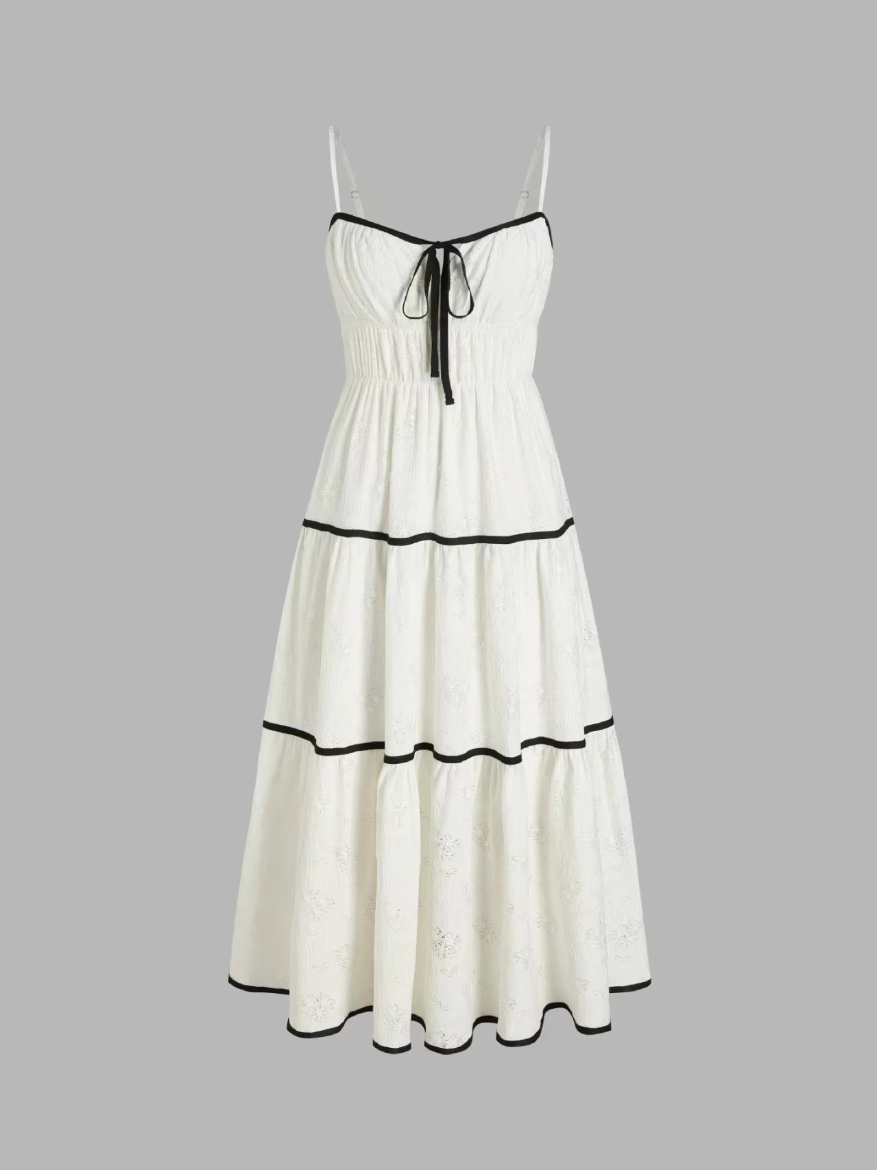 Sexy Strap Slim Fit Dr Patchwork Knot Long Skirt High Waist Commute Sle No Sve A-Line Single Piece Summer Dr