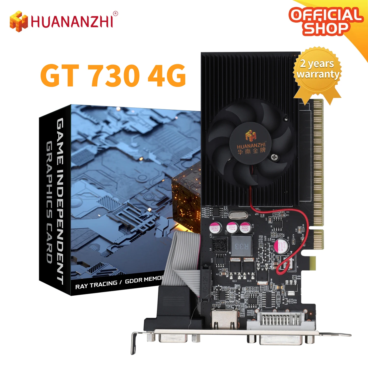 Huananzhi gt 730 4g Grafikkarten 128bit gddr3 hdmi-kompatible vga dvi gpu Grafikkarte