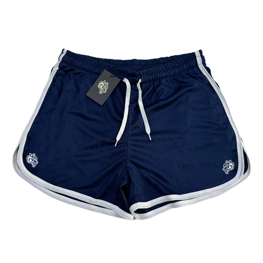 WOLVES New Men\'s Casual Beach Shorts Gym Fitness Jogging Exercise Short Pants Retro Breathable Quick Drying Elastic Swim Shorts
