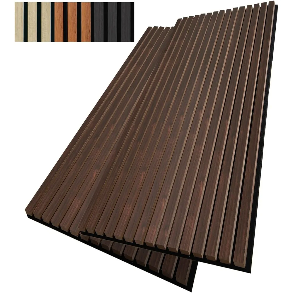 Настенная панель с деревянными планками, деревянные панели для стен 48 x 24 дюйма, 3D звукоизоляционные стеновые панели, большие акустические панели для внутреннего потолка