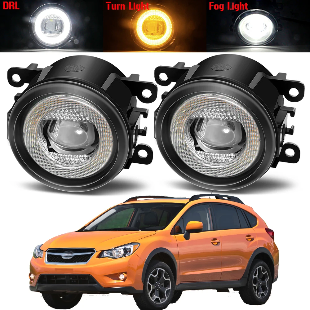 

2x автомобильные светодиодные противотуманные фары в сборе для Subaru XV Crosstrek XV (_GP_) 2012-2016 Angel Eye DRL противотуманные фары поворота дневные ходовые огни
