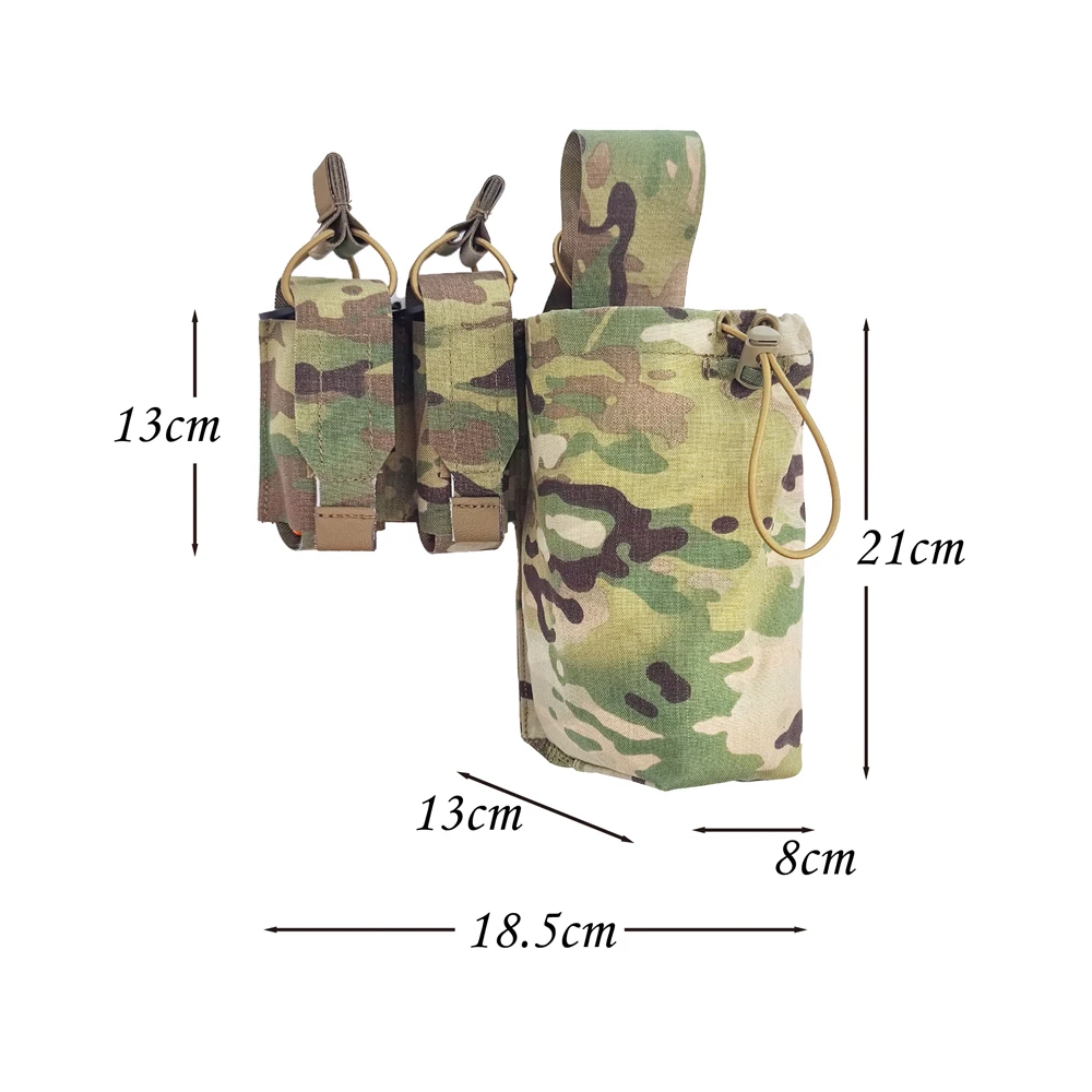Outdoor Tactical Combination Recycling Bag Miscellaneous Bag (9mm Double Clip Bag+556 Single Chain)