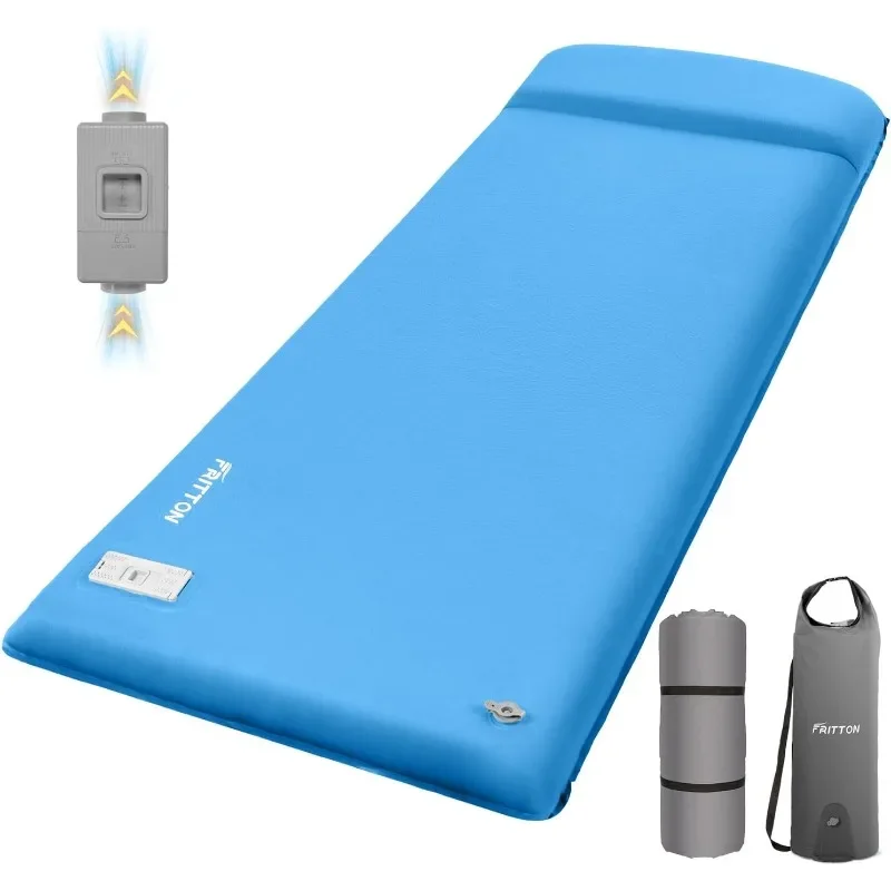 

FRITTON Self Inflating Sleeping Pad Built-in Electric Pump,Fast Inflating Camping Sleeping Pad,Insulated for Camping