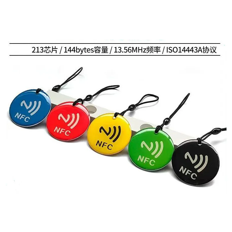 Nfc 213 Epoxy Kaart Rfid Nfc Tags 144 Bytes 13.56Mhz Waterdichte  Crystal Epoxy Nfc Tag 213 Voor Alle Nfc Telefoons