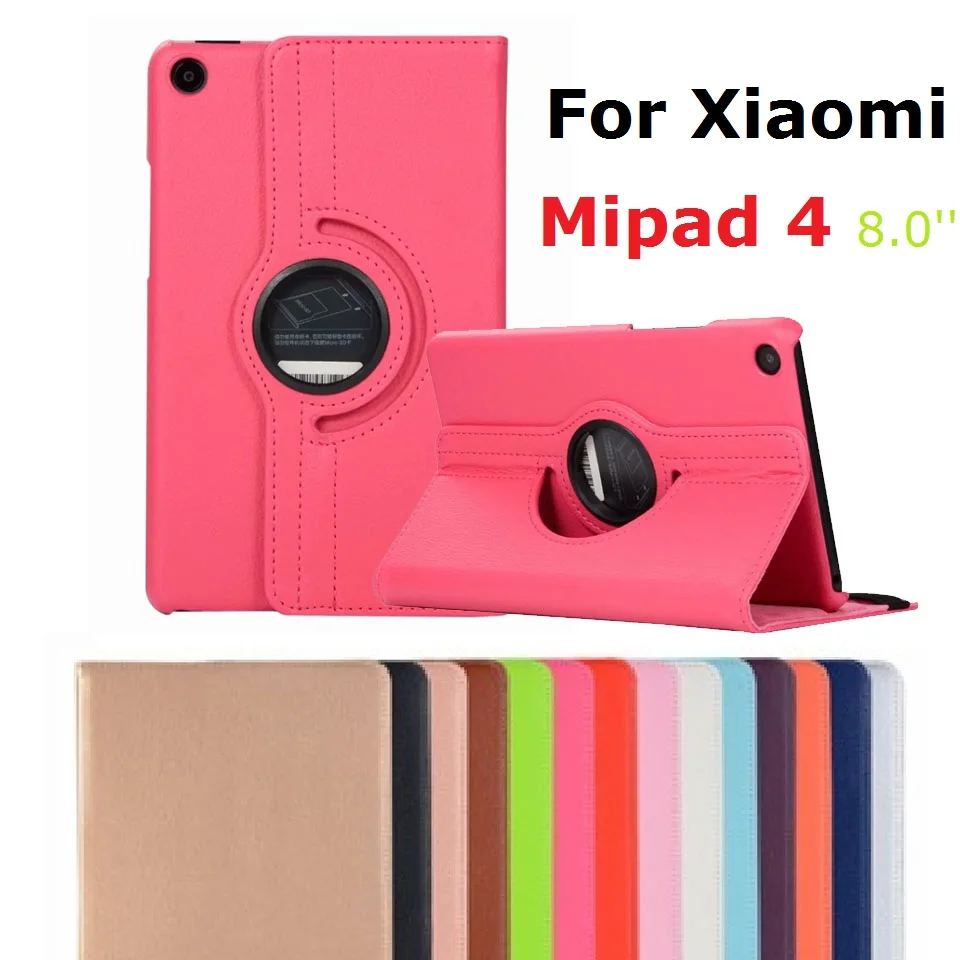 8.0'' Rotary Coque for Xiaomi Mipad 4 mi Pad 4 Case 360 Smart Auto-Sleep Stand Flip PU Protective Funda for Xiaomi mipad 4 Cover