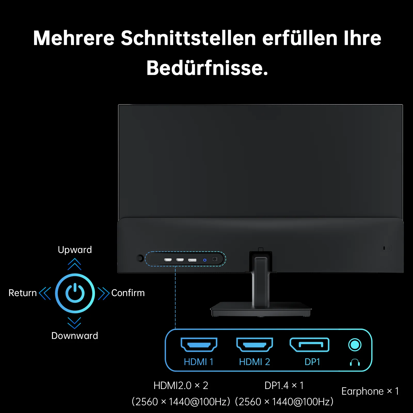 شاشة كمبيوتر KTC 27 بوصة QHD 100 هرتز، حتى 120 هرتز، لوحة IPS، شاشة ألعاب كمبيوتر 2K 1440P للمكتب المنزلي H27D9 #6
