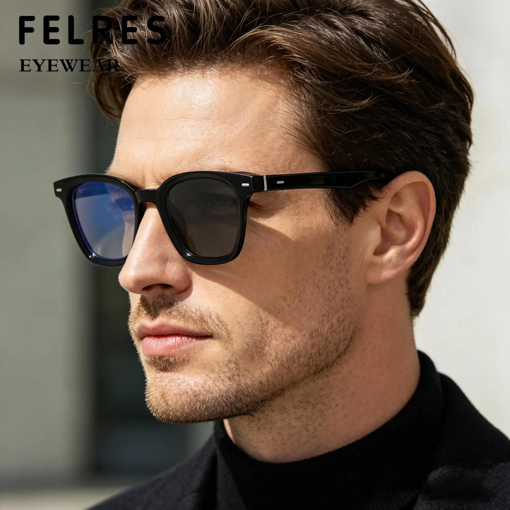 Designer Square Photochromic Clear Reading Glasses Men Women Single Focus Color Changing Finished Presbyopic Eyewear Readers