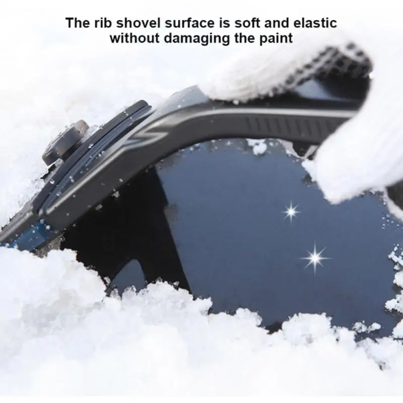 Portable Car Ice Scraper Windshield Window Snow Shovel Adjustable Silicone Blade Snow Scraper Winter Car Cleaning Accessories