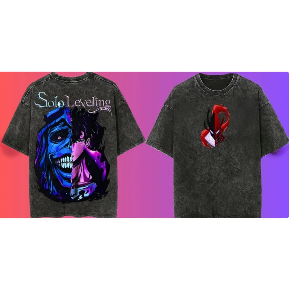 

Solo Leveling 2025 Tee Merch T-shirt Merch Men Short Sleeve Tee Unisex Tops Streetwear Fashion Cotton HipHop T-shirts Camiseta
