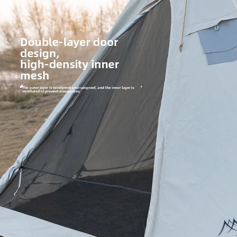 Mounthiker التخييم في الهواء الطلق للطي الهرم أكسفورد القماش خيمة متعددة الناس التخييم مقاوم للماء مكافحة تحرق Sunproof المشي لمسافات طويلة الطرف #3
