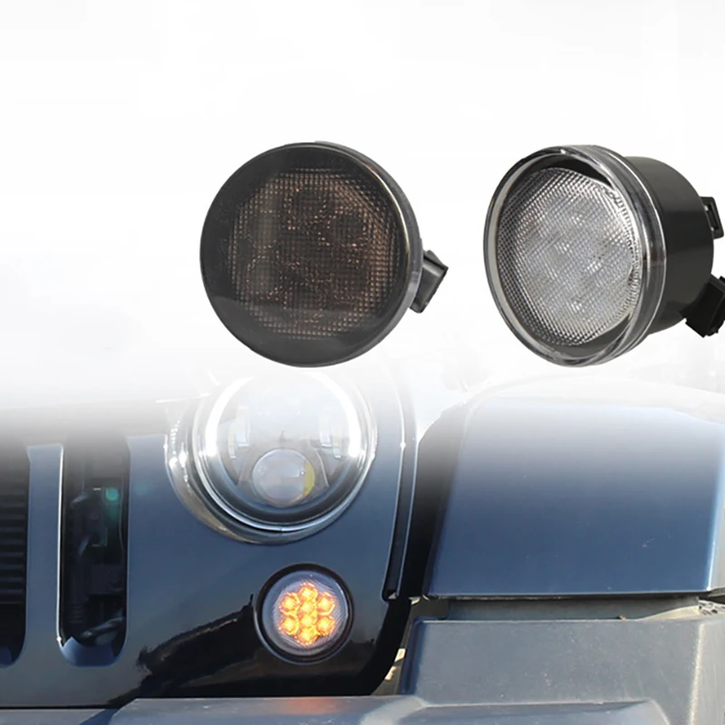 

Suitable for JK Wrangler modification LED grille light turn signal JK Wrangler front face