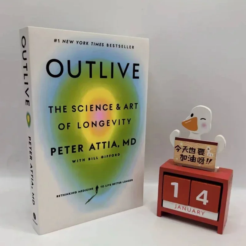2026Outlive de Peter Attia Libro de bolsillo de la ciencia y el arte de la longevidad en inglés