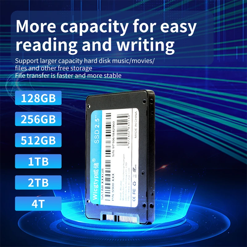 Imagem -05 - Wicgtyp-unidades de Estado Sólido para Laptop Disco Rígido Interno Sataiii Ssd Hdd Sata3 2.5 120gb 240gb 128gb 256gb 512gb 480gb 1tb