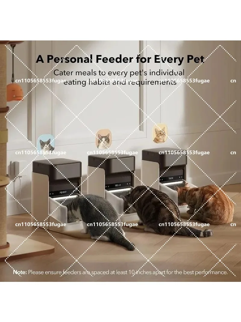 

Upgraded 5G Wi-Fi Auto Cat Feeder 3L with App Control, Light Collar Tag, Smart Pet Food Dispenser
