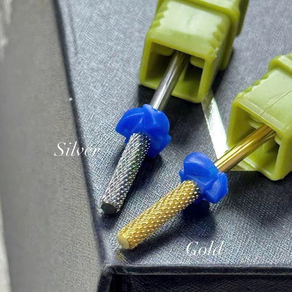 Broca para uñas, brocas profesionales para uñas Efile, 3/32 ", 2 vías, lima eléctrica para principiantes, manicura, arte, pulido, elimina el gel (mediano)