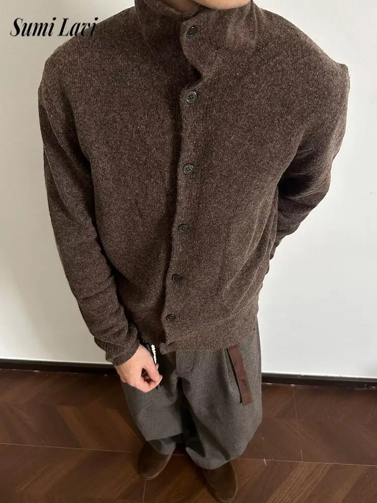 

Knitwear Men's Casual Shirts Fall Winter Daily Leisure Buttoned Lapel Knit Cardigan Tops Men Clothing Vintage Slim Knitted Shirt