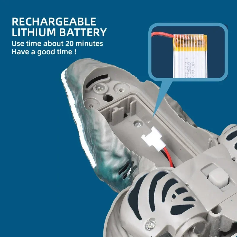 قارب سريع للتحكم عن بعد راديو لاسلكي عالي السرعة 2.4G مقاوم للماء في الهواء الطلق ألعاب حيوانات مقلدة كهربائية لهدايا الأطفال