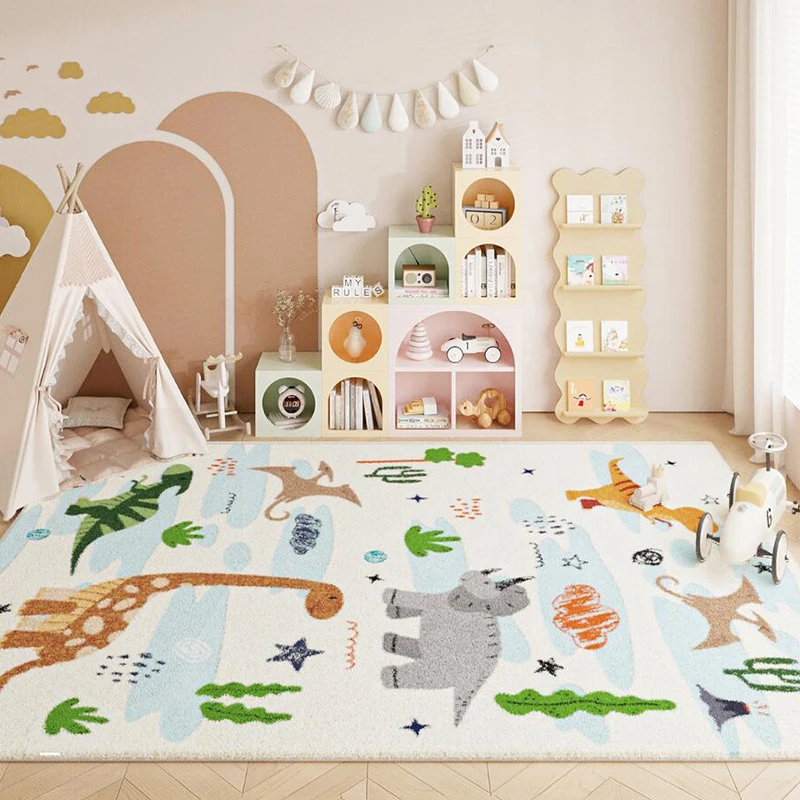 Kid Room Carpet Cute Cartoon Play Mat Rug Soft Non Slip Floor Area Rug for Living Room Bedroom Bedside Home Decoration Home Rug