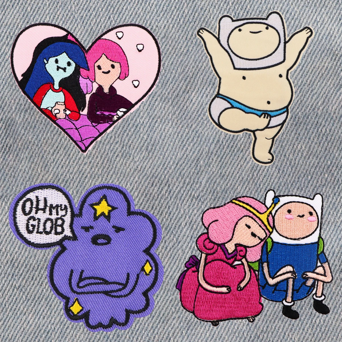 

American Animated Embroidered Patches For Clothing Thermoadhesive Patches DIY Jackets Iron On Patches Sew Stickers