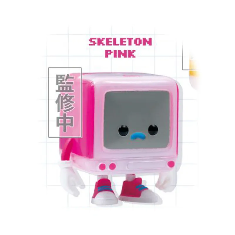 레트로 컴퓨터 소년 귀여운 투명 장식품 장난감 Q버전 액션 피규어 가샤폰 수집용 장난감