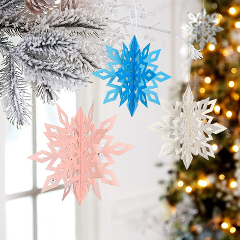 

Brand New High Quality Snowflake Pendant Christmas Decor Snowflake Decoration Six-petal Snowflake Flakes 6 Pcs