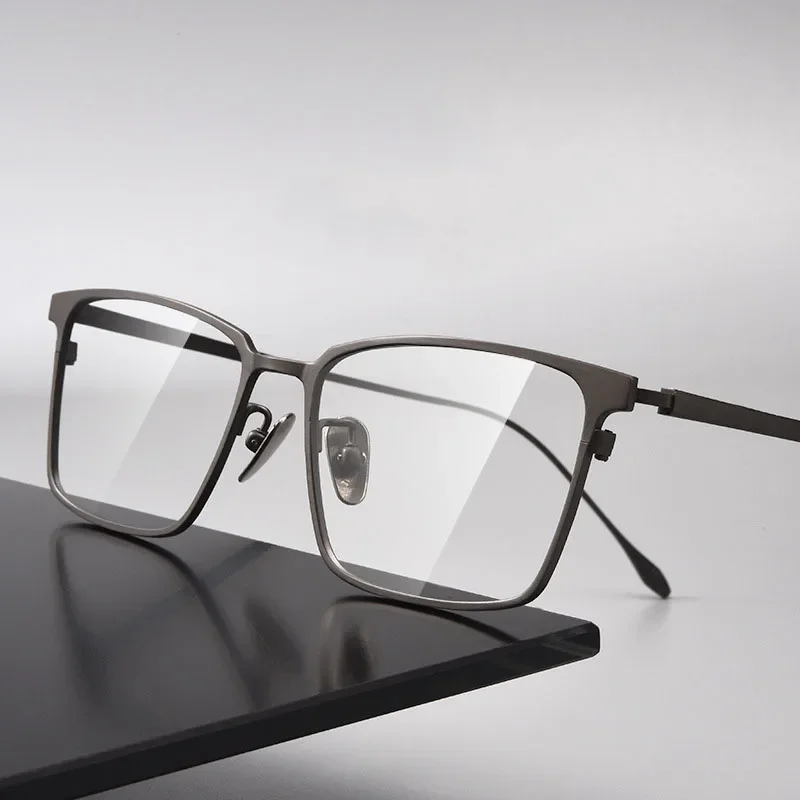 KUXA กรอบแว่นตาไทเทเนียมบริสุทธิ์ธุรกิจทำงานสำนักงานแว่นตาสายตาสั้นสายตายาวตามใบสั่งแพทย์โปรเกรสซีฟแก้ไขการมองเห็น