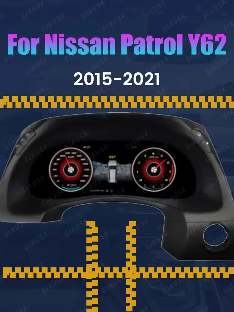 

12,3-дюймовый автомобильный ЖК-прибор Plug and Play для Nissan Patrol Y62 2015-2019, цифровая панель приборной панели, приборная панель, спидометр
