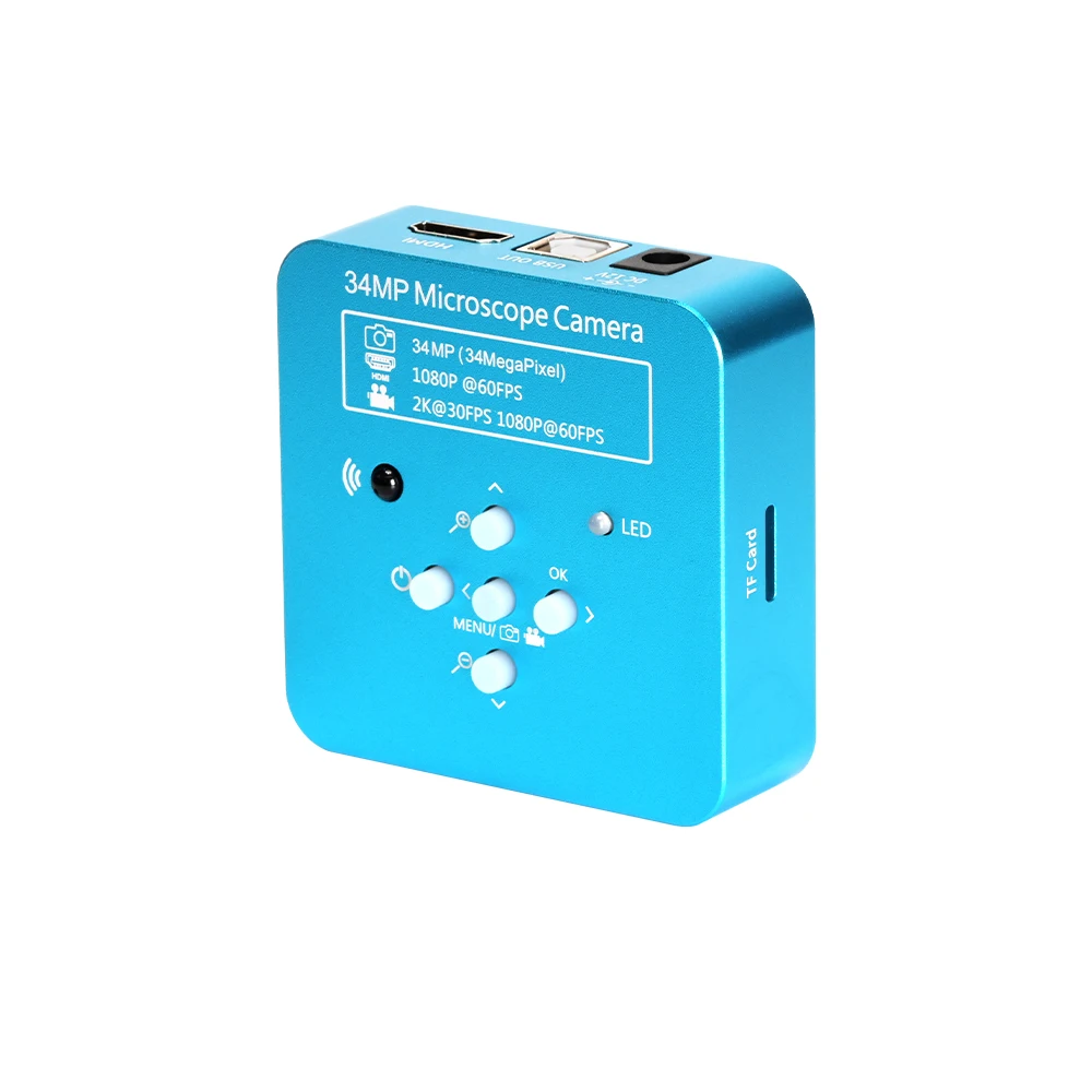

34MegaPixel HDMI USB TF Industry Video Microscope Camera C MOUNT Lens for Phone PC PCB IC Soldering Repair