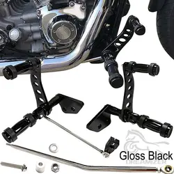 Motorcycle Billet Aluminum Forward Controls Kits Foot Pegs Rest For Harley Softail Low Rider FXLR FXBB 2018-2021 FXST