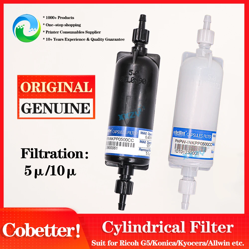 Cobetter Cylindrical Ink Filter 5um 10um for Solvent Printer UV Machine Original Long Filter