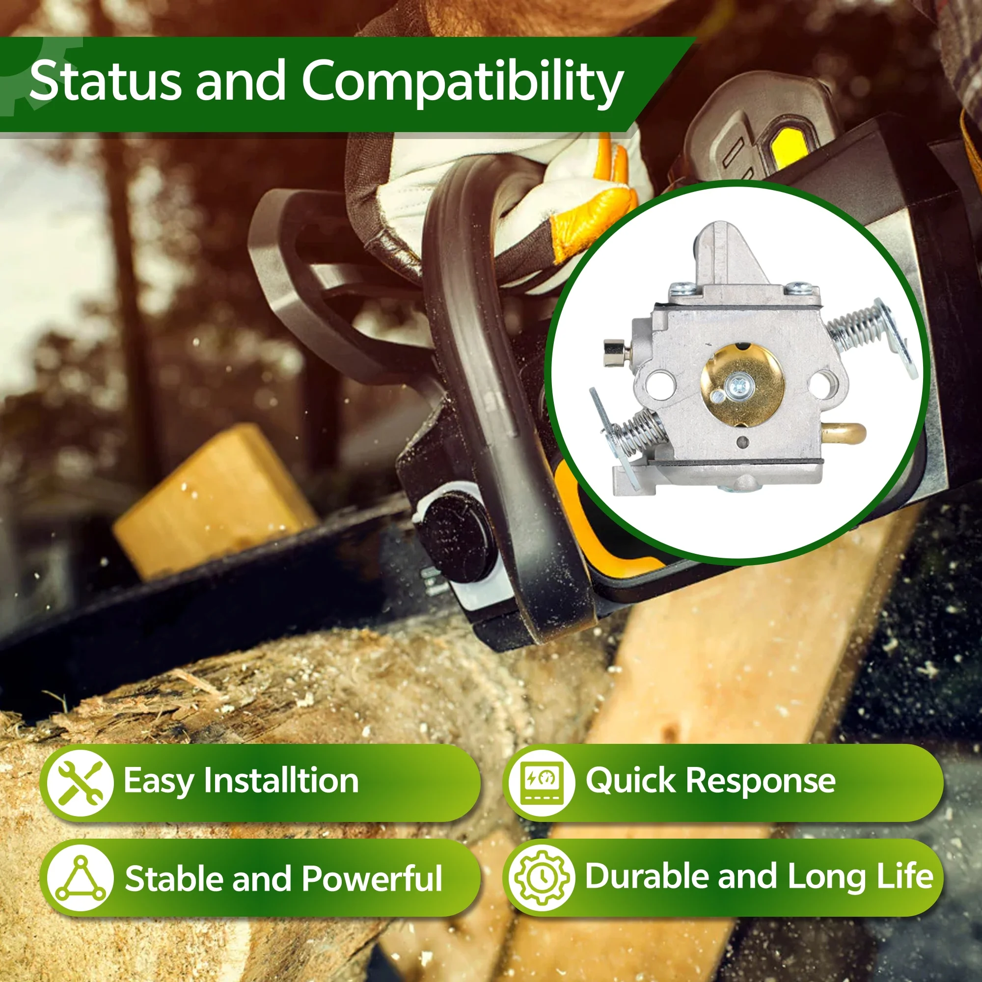 

MS170 Carburetor Replacement for Stihl 017 018 MS180 Chainsaw C1Q-S57A 1130-120-0603 Carb with Air Filter Tune Up Kit