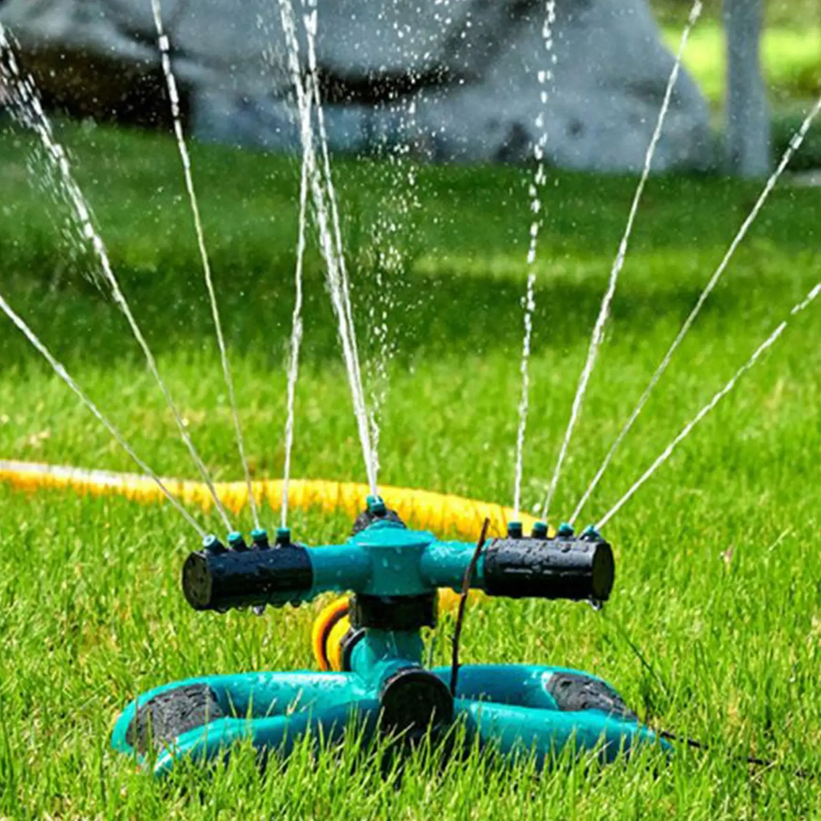 Water Sprinkler For Lawn Rotating Garden Irrigation Device Three-Way 360 Degree Rotation Automatic Sprinkler For Lawn Yard