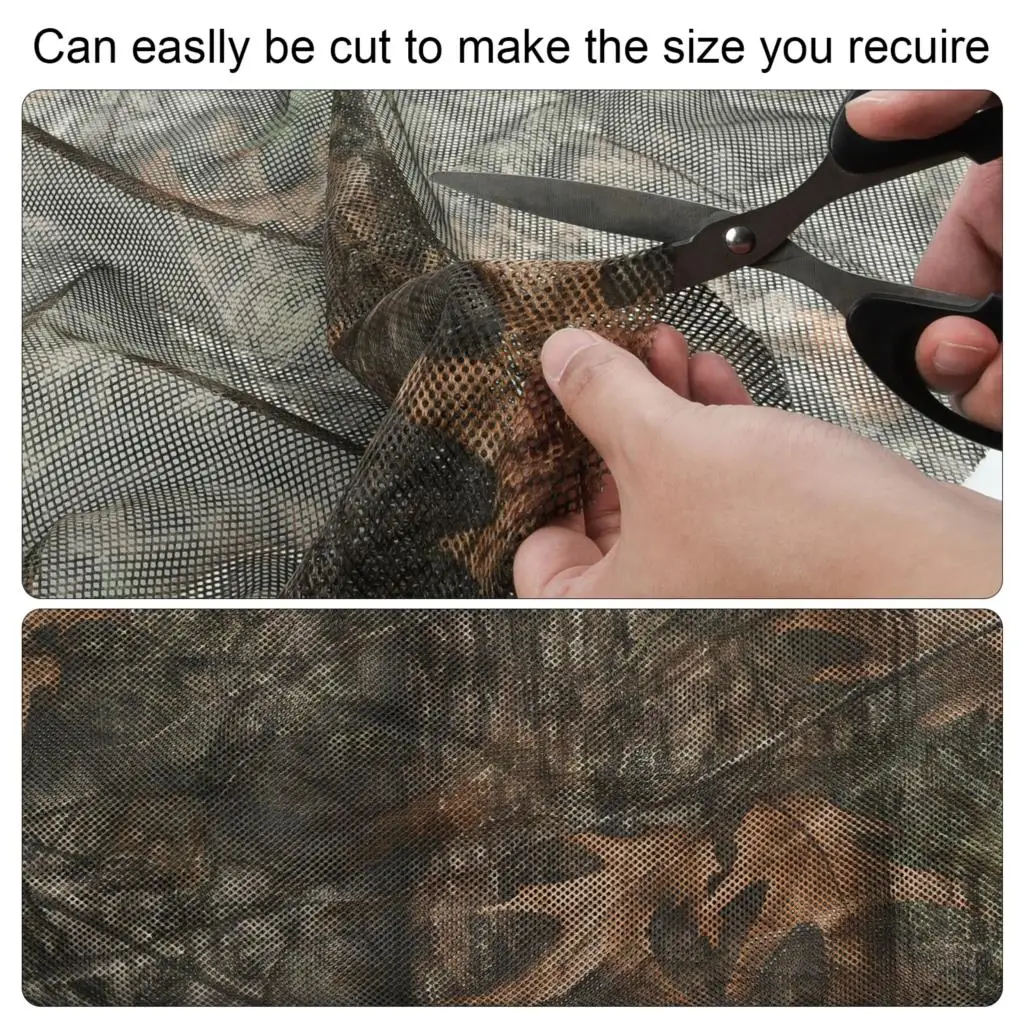 300D كامو المعاوضة لغطاء الصيد التخييم في الهواء الطلق التمويه صافي الستائر كبيرة لاطلاق النار الستائر الأرضية شجرة تقف