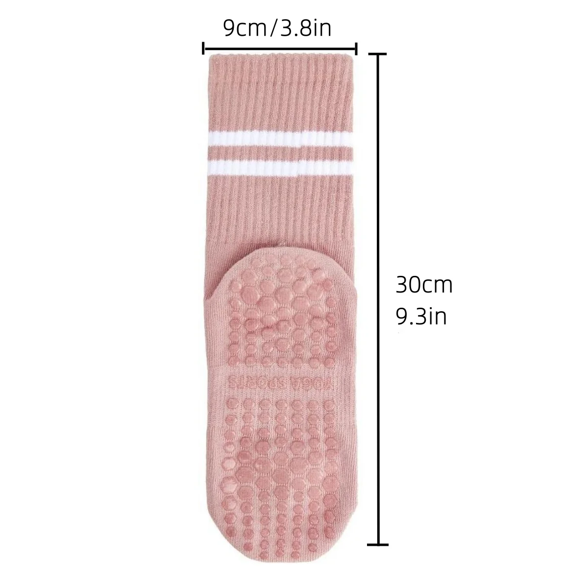 여성용 요가 미끄럼 방지 실리콘 양말, 실내 전문 피트니스 양말, 체육관 플로어 댄스 필라테스, 미드 튜브 바닥 스포츠 양말